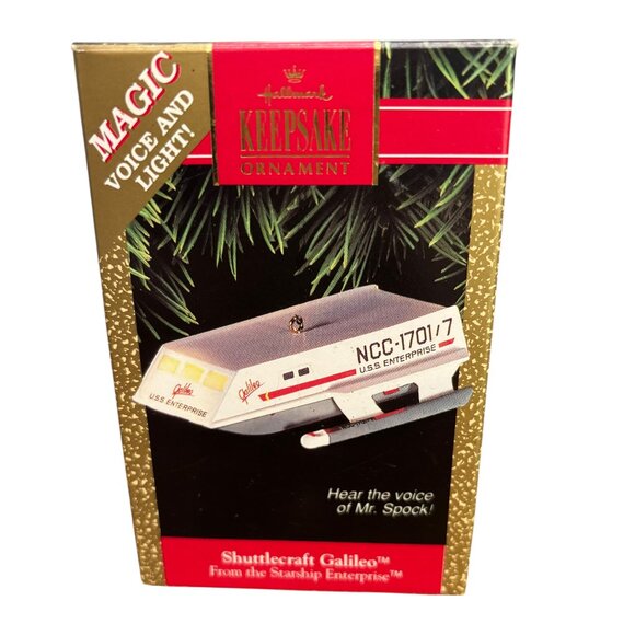 STAR TREK Hallmark Keepsake Ornament 1992 Shuttlecraft Galileo New in Box - Picture 1 of 5